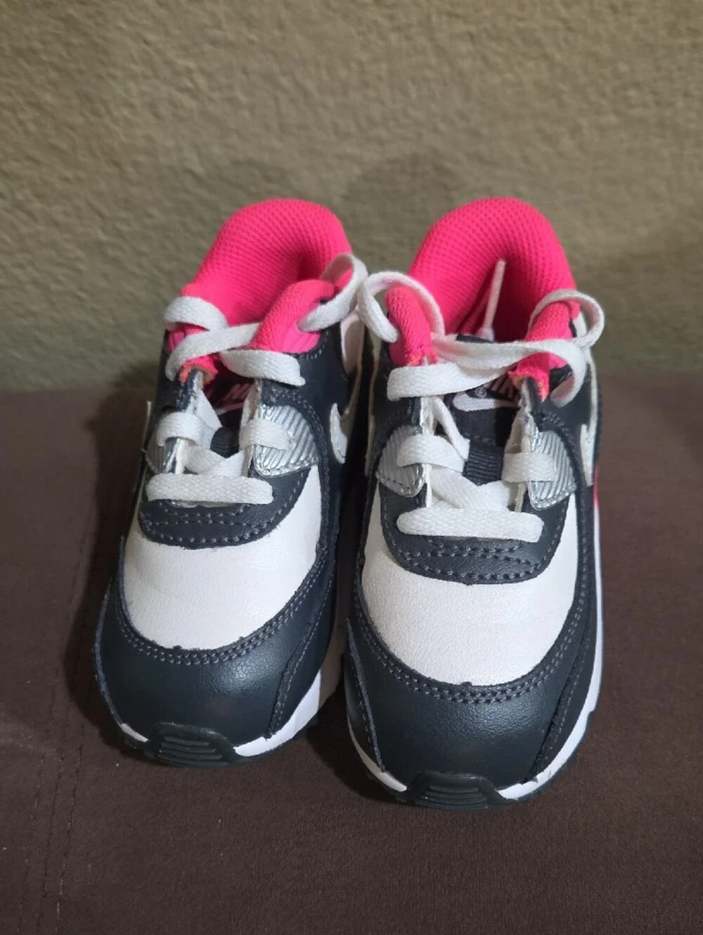 Nike Kids Black, White & Pink Air Max Style Sneakers